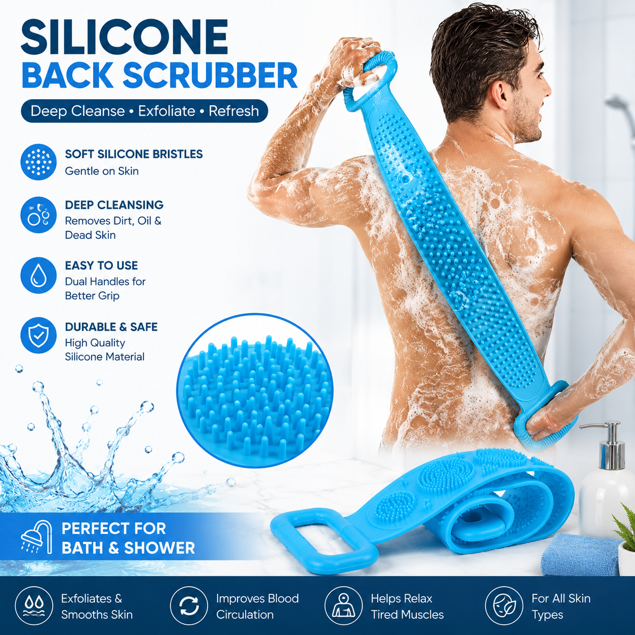 Silicone Body Scrubber Belt