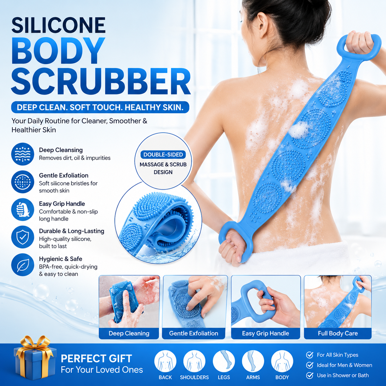 Silicone Body Scrubber Belt