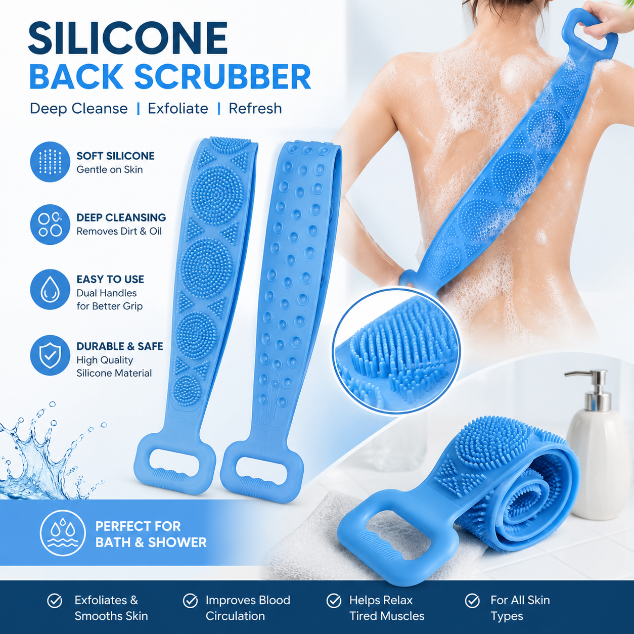 Silicone Body Scrubber Belt