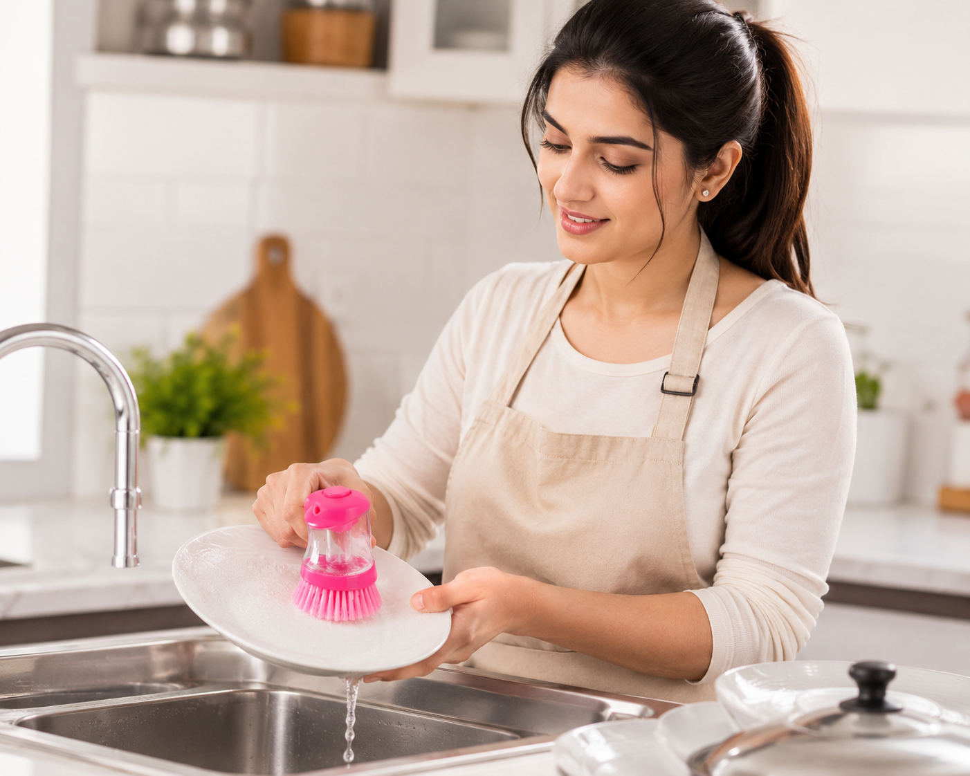 Premium Soap Dispensing Dish Brush