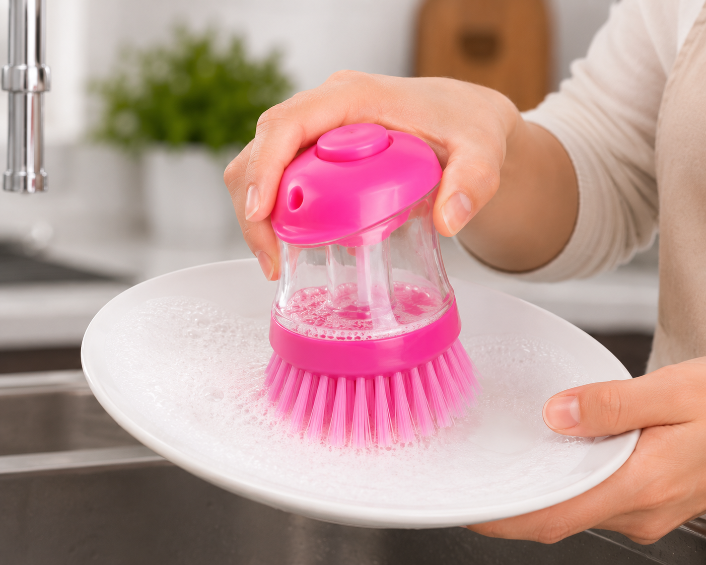 Premium Soap Dispensing Dish Brush